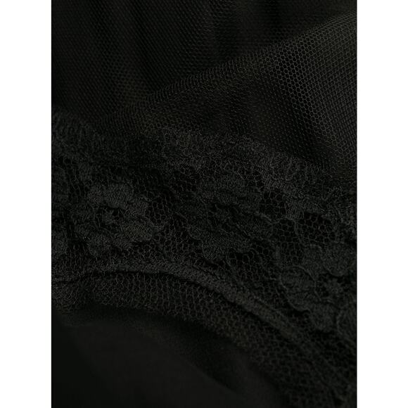 DOLCE & GABBANA Black Gathered silk-blend chiffon Mini Dress 42 M - Picture 7 of 12